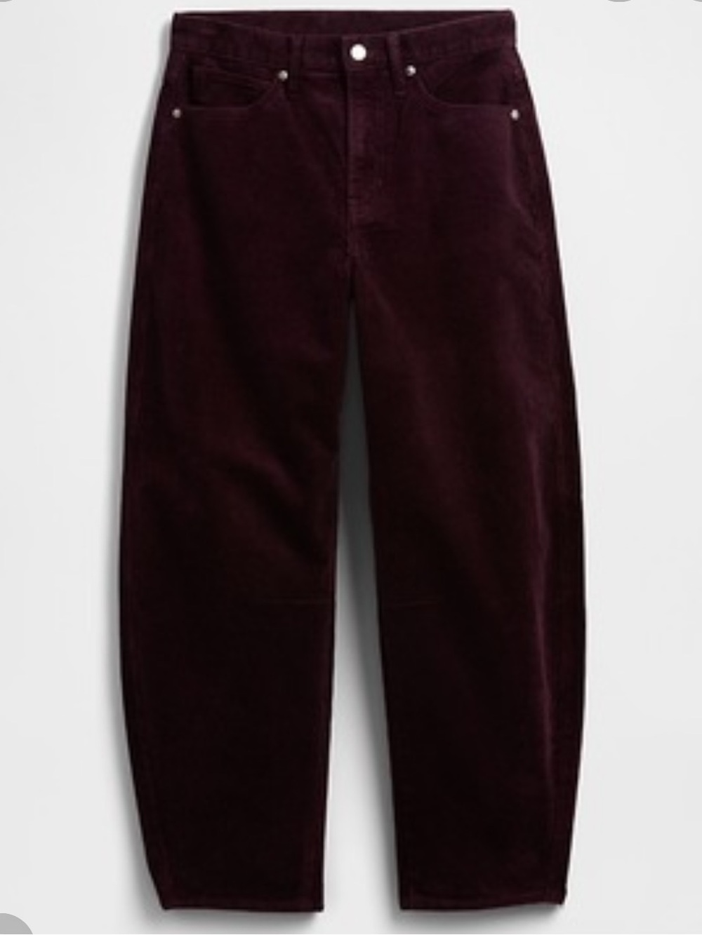 GAP Corduroy Barrel Pants — Eggplant - Picture 3 of 6